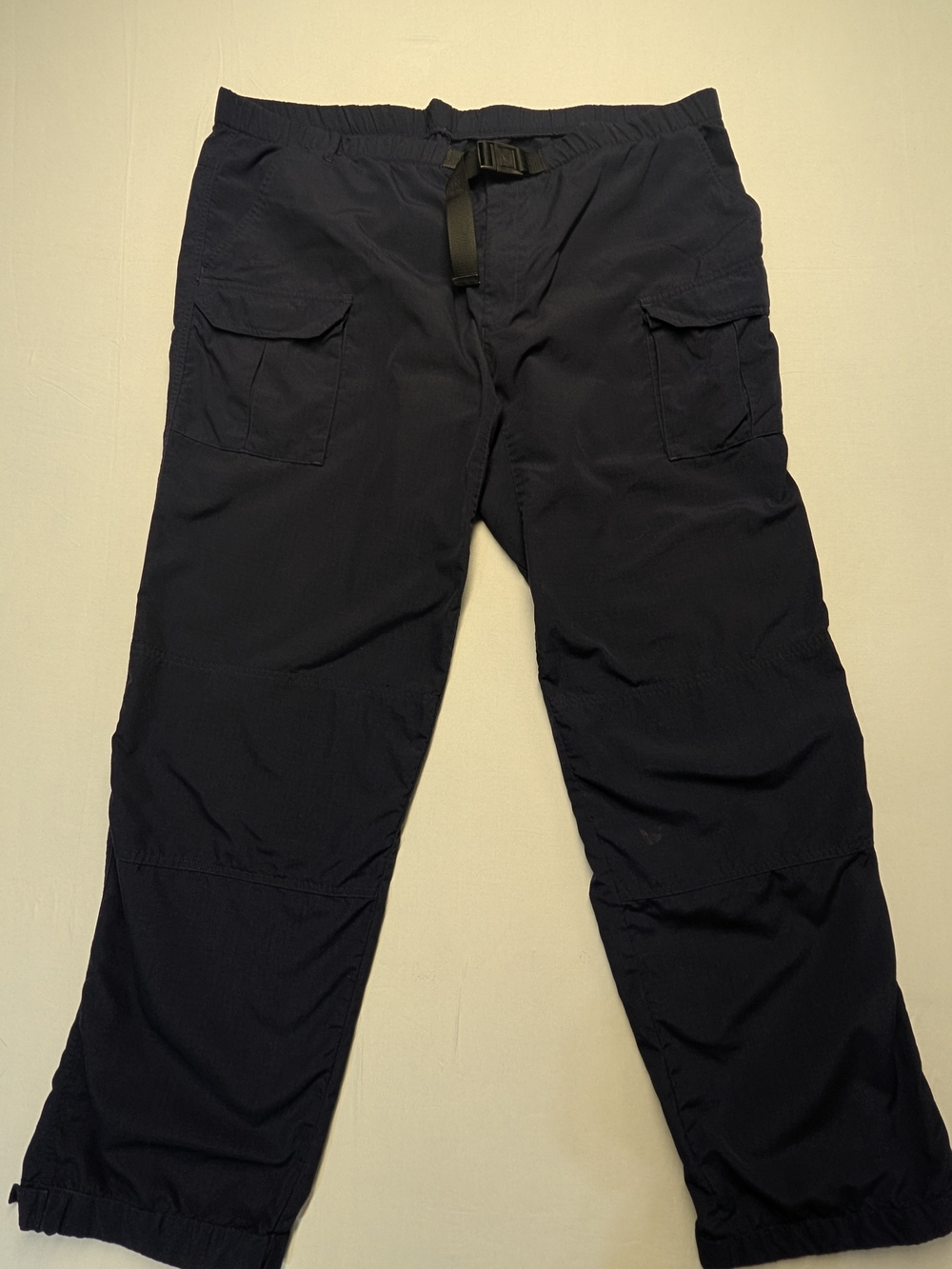 Vtg L.L. Bean Sportif Ripstop Cargo Pants Men's XL Navy Nylon Gorphiking Outdoor
